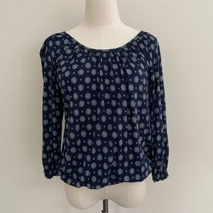 MICHAEL Michael Kors - Navy Blue w/white Top XS Women's Top